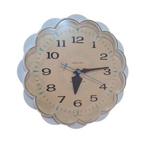 Vintage MCM General Electric Flower Electric Clock White Daisy Model 2150